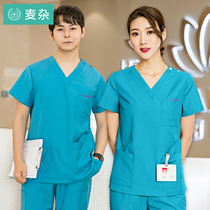 Hand wash clothes womens long and short sleeves cotton surgical clothes dental hospital medical work clothes operating room brush hand clothes mens high-end