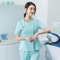 Nurse uniform short sleeve female split set Oral dentist two-piece beauty salon plastic surgery hospital doctor work clothes big
