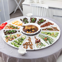 Shake-in-style Sector Parquet Cutlery Cutlery Combine Reunions Ceramics Suit Year Night Meal With Pan Family Gathering Vegetable Dish