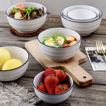 Day-style minimalist ceramic Home rice rice bowls Steamed Egg Bowls of Noodles Bowl I Extremely Simple One Cutlery Suit Day Sketching