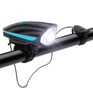 自行车灯前灯充电强光手电筒骑行装备单车灯夜骑配件灯山地车车灯