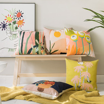 Holding back cushion square 45x45 Living room sofa leaning against pillow cover without core removable washing bedside tatami leaning back