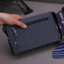Mens clutch bag clutch bag clutch bag hand bag lock leisure business large capacity clip bag mens bag fashion