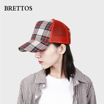 BRETTOS hats men and women Plaid hollow breathable mesh cap fashion casual baseball cap outdoor cap