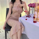 Chic and stunning sexy fishtail dress dress temperament long high-end sequins strap tube top skirt women's summer Chic and stunning sexy fishtail dress dress temperament long high-end sequins strap tube top skirt women's summer