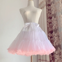 Skirt lolita Rainbow Clouds lolita gauze skirt violent soft gauze Puff skirt anti-light lining petticoat summer