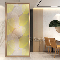 Customized modern living room art glass partition decoration simple screen frost through process mask background wall