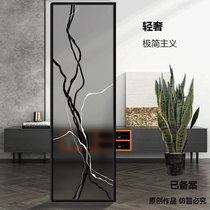 Simple modern light luxury minimalist glass screen partition wall into the small apartment living room bedroom porch shelter home
