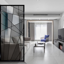 Modern simple art glass double-sided screen partition decoration home decoration living room entrance background wall frosted process