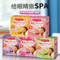 Japanese flower king steam eyewear for men and women hot compress eye film to black eye ring eye bag soothing eye fatigue protecting eye 12 pieces