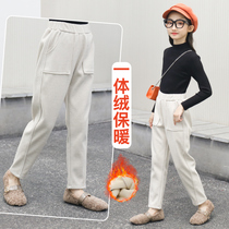 Girl pants 2020 Spring and Autumn radish pants childrens woolen trousers childrens woolen trousers