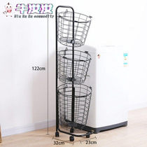 Dirty clothes basket home toilet laundry basket storage basket multi-layer classification bucket dirty clothes storage artifact