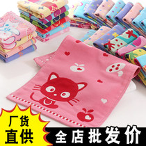 Pure cotton three-layer gauze towel Childrens towel Childrens face soft small towel Household cartoon absorbent facial towel