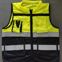 Reflective vest construction site construction safety waistcoat night riding splicing reflective clothes sanitation fluorescent reflective clothing