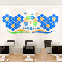 Office wall decoration wall stickers company promotion cultural wall slogan inspirational staff team style photo wallpaper