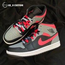 Adapt Nike Nike AF1 Air Force One Shadow Grey New Happy North CarBlue AJ1 Grey Black Pink Spliced Laces