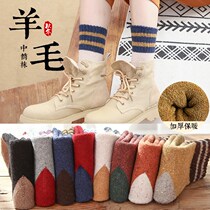 Socks Children fall Winter in winter Sox plus suede thickened Spring Fall Long Sox wool Sox wool socks Wool Sleep Towel Socks