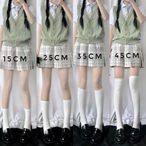 College Fengkhi Socks Korean Japanese JK Medium Small Cotton Uniform Socks Pure Color Over Knee Legs and Socks Stacking Socks