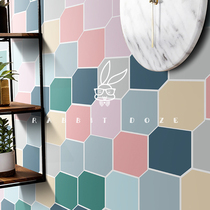 Net celebrity ins irregular color hexagonal tiles Living room balcony toilet kitchen Macaron background wall tiles