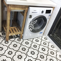 Retro black and white tiles Bathroom Kitchen balcony non-slip living room floor tiles Wall tiles Simple Nordic 200300