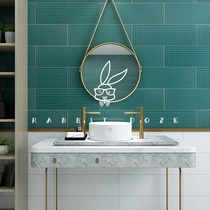 Nordic style i dark green net red kitchen bathroom tile Macaron bed and breakfast bar background wall tile 200*600