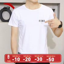 Anta short-sleeved T-shirt mens 2021 new spring round neck half-sleeved shirt official website flagship loose sportswear top