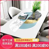 (Q elastic silicone table mat)Waterproof oil-proof wash-in anti-ironing tablecloth Marble Nordic household coffee table table mat
