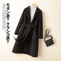 Double-sided cashmere coat womens long winter 2020 new Korean version of small man slim high-end woolen coat