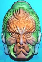 The Buddha head relief JDP jade carving Buddha magic circle card Buddha magic 0002-1