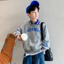 Boys' sweatshirt foreign fashion spring autumn children's spring explosive street tops 2022 new boys handsome and cool