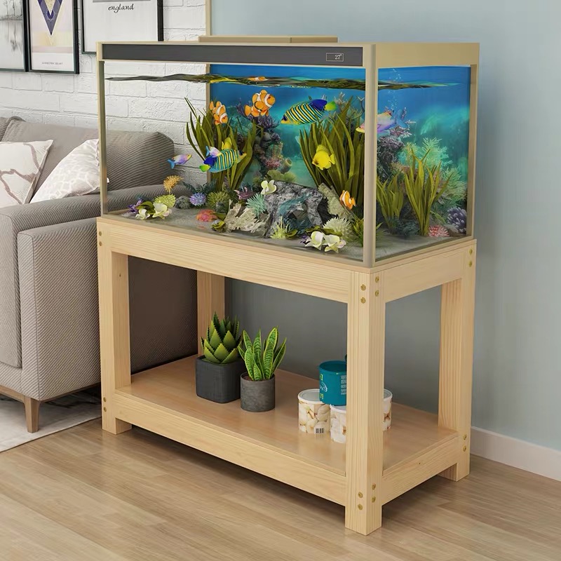 Tank bottom ark fish Tank aquarium fish Tank shelf cabinet table aquariums frame wood real wood base shelf