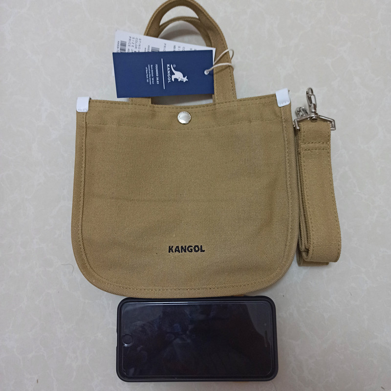 韩国直播正品代购kangol袋鼠帆布包单肩斜挎包小方托特包休闲男女
