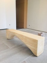 Min Cebu retro log long bench Nordic solid wood benches for changing shoes Bench Casual Chair Creative Minima TV Cabinet