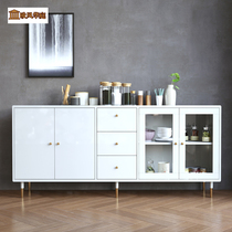 Meal-side cabinet Modern minimalist living room tea cabinet against wall Nordic kitchen cupboard multi-functional storage locker