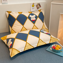 Mercury Home Spinning thickened cotton pillow set 100 full cotton pillow sleeve for simple men 48*74 single pillow core