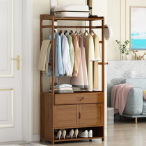 Bed and breakfast creative multi-functional simple floor-to-ceiling bedroom hanger coat rack Household Nanzhu large capacity modern room