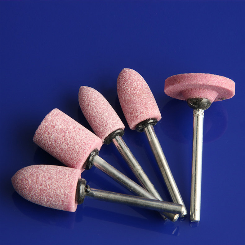 火石仔砂轮打磨头电动气动电钻玉石工具金刚石抛光轮合金小电磨头