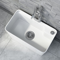 Nordic mop pool narrow high-grade villa mop pool Household balcony Light luxury ceramic washing mop pool Large mop bucket