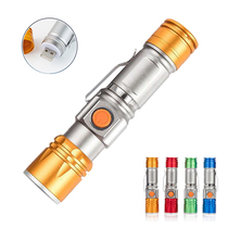 USB charging strong light flashlight Outdoor long-range telescopic focus mini portable small flashlight