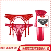 (3 pieces) Tiny pants harness stockings Sox socks big code non-slip socks clip harness sexy lace seductive female