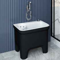 Mu Meng Si balcony drain basket mop pool luxury large mop pool ceramic wash mop pool floor mop bucket squeeze basin