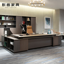 Boss desk boss desk boss table modern light luxury office furniture high-end large class manager table and chair matching