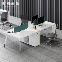 Minimalist Modern Staff Desk Chair Composition 4 6 Peoples Office Double-four-person staff station Table