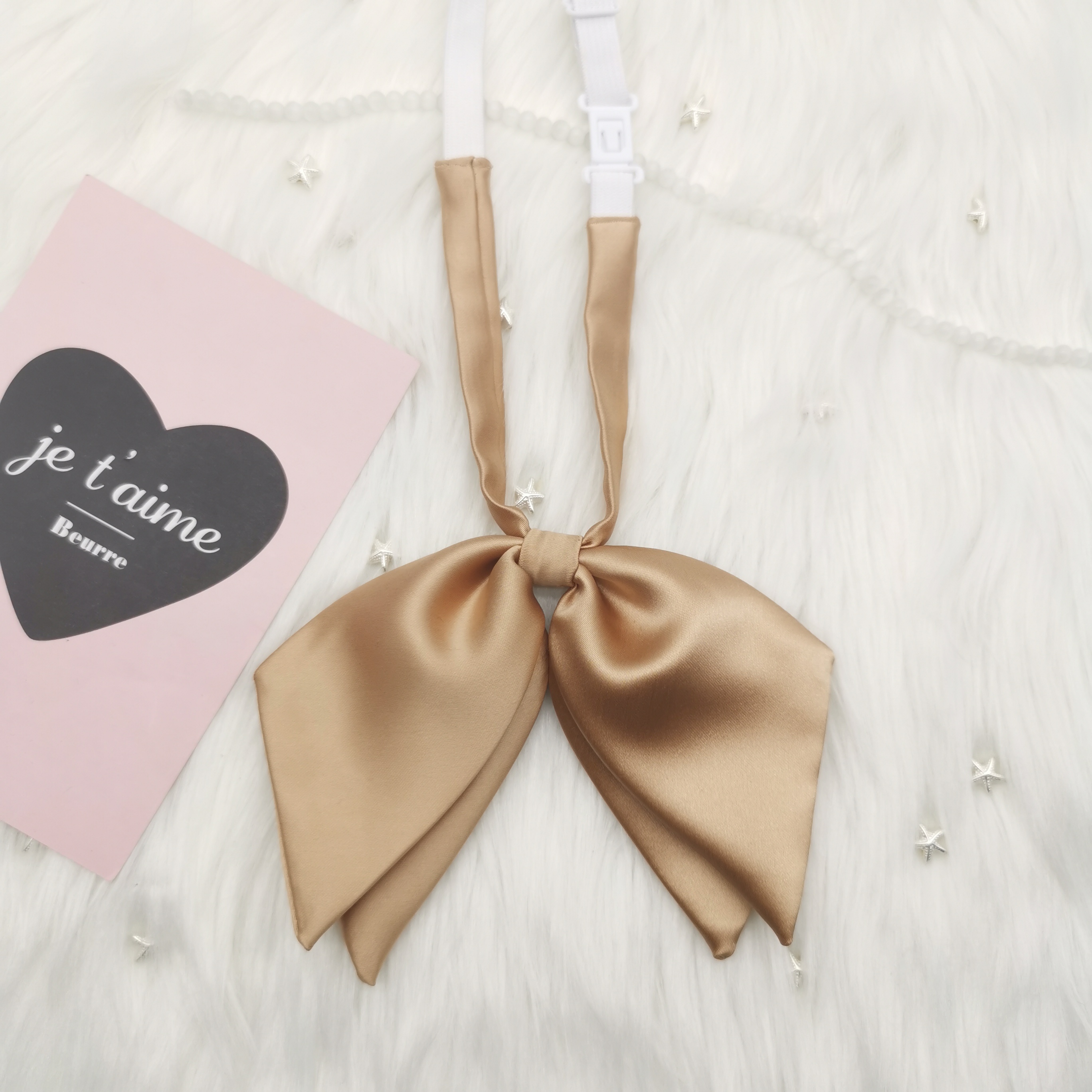 现货速发 花瓣双层纯色领结女士jk制服水手服蝴蝶结领花小物配饰