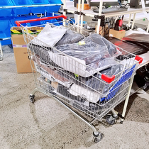 Manufacturer Straight Hair Supermarket Shopping Cart Mall Trolley KTV Convenience Store Property Small Cart With Bench Shopping Cart