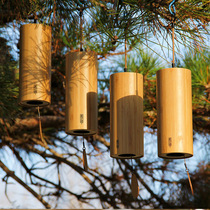 (Four Seasons Wind Chimes) Wooden Bamboo Bells Japanese-style Balcony Ornament Courtyard Nice Ringtones Gift