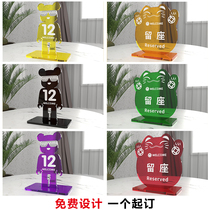 Acrylic Table Cards Standing Cards 2-2-2 Cards Cards Display Cards Customised Personality Creativity Hotel Restaurant Table Number Plates