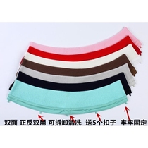 Coat collar anti-dirty theorizer false collar winter thick down clothes cotton clothes pure cotton knit coarse thread sleeve head protective collar jacket can