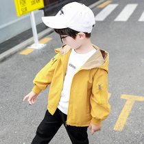Boy coat spring and autumn in the ocean qi 2022 new male baby spring clothing thin childrens blouses handsome young cloak boomer