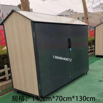 Kindergarten outdoor rainproof multifunctional building blocks storage graffiti lockers childrens sports equipment mobile finishing box